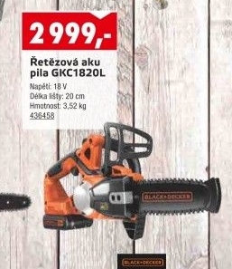 Aku řetězová pila Black&amp