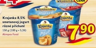 Jogurt smetanový ochucený Krajanka