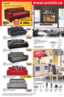 akční leták Sconto nábytek 26.10.2016-8.11.2016