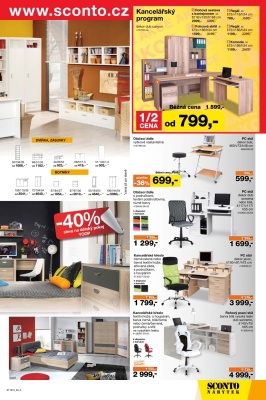 akční leták Sconto nábytek 26.10.2016-8.11.2016