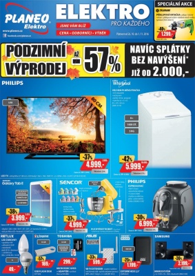 akční leták Planeo Elektro 26.10.2016-1.11.2016