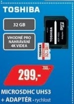 MicroSDHC 32GB CL10 UHS1 + adap. TOSHIBA
