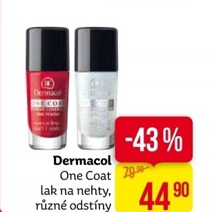 Lak na nehty One Coat Dermacol