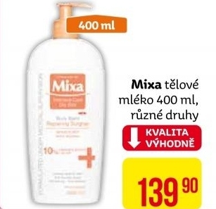 Tělové mléko Mixa