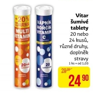 Šumivé tablety Vitar