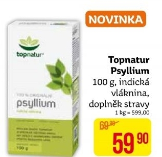 Doplněk stravy psyllium vláknina Topnatur