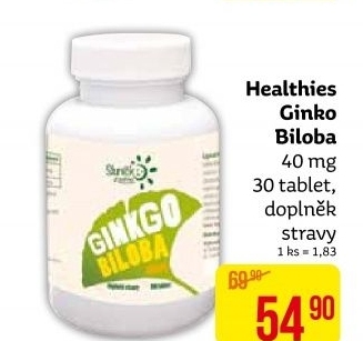 Doplněk stravy Ginkgo Biloba Healthies