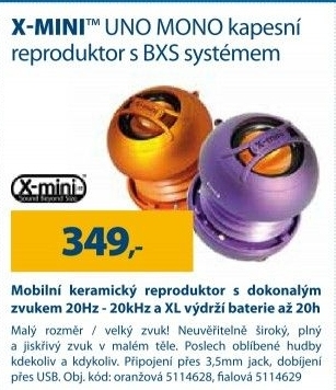 Přenosný reproduktor X-Mini Uno Mono