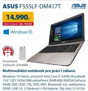Notebook Asus F555LF-DM417T