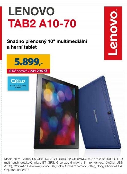 Tablet Lenovo TAB2 A10-70 10&quot