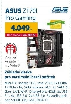 Základní deska Asus Z170I Pro Gaming