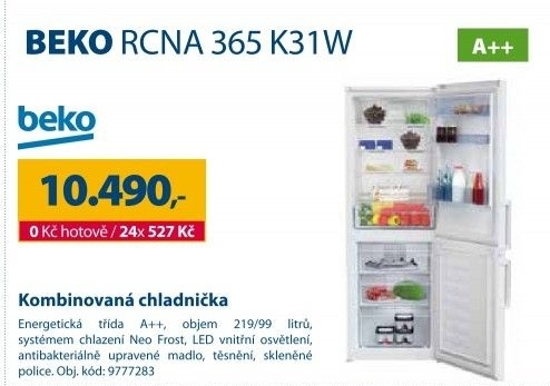 Kombinovaná chladnička Beko RCNA365K31W