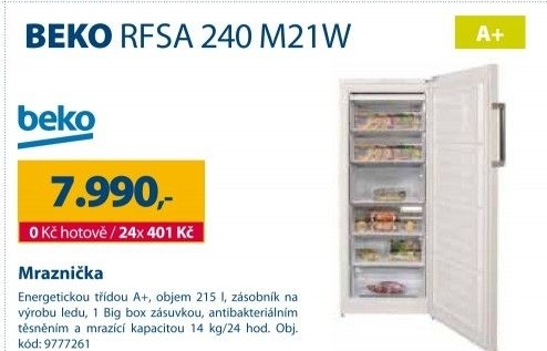 Mrazák Beko RFSA240M21W