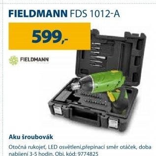 Aku šroubovák Fieldmann FDS 1012-A