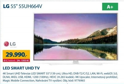Smart LED UHD TV LG 55UH664V