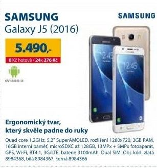 Mobilní telefon Samsung Galaxy J5 Dual Sim