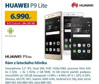 Mobilní telefon Huawei P9 Lite Dual Sim