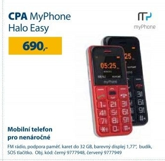 Mobilní telefon CPA MyPhone Halo Easy