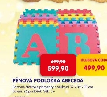 Pěnová podložka ABECEDA
