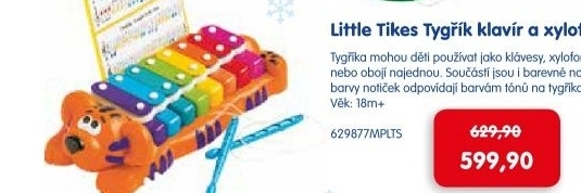 Little Tikes Tygřík klavír a xylofon