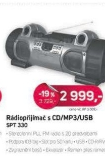 SPT 330 RADIO S CD/MP3/USB