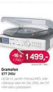 STT 210U GRAMOFON S USB/SD/FM