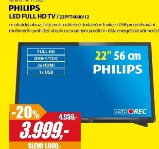 22PFT4000/12 LED FULL HD LCD TV