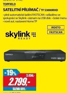 TF S3000RHD IRDETO USB PVRTOPFIELD