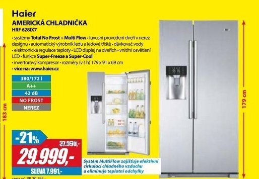 HRF 628IX7 CHLADNIČKA SBS A++