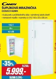 CCOUS 5142 WH MRAZNIČKA ŠUPLÍKOVÁ