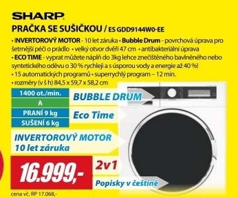ES GDD9144W0-CZ PRAČKA SE SUŠIČKOU