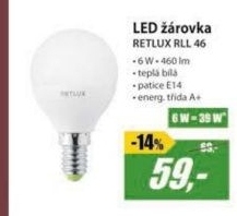RLL 46 LED G45 6W E14    