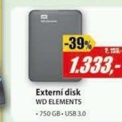 HDD 750GB USB3.0 BK Elements
