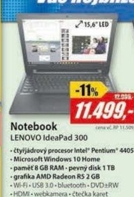 IP300 15,6 N4405U 8GB 1T 2GB W10