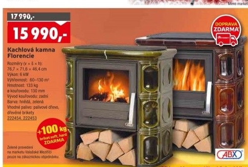 Kachlová kamna Florencie ABX