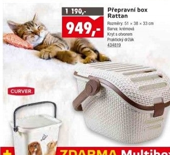 Přepravní box pro kočky Rattan Curver