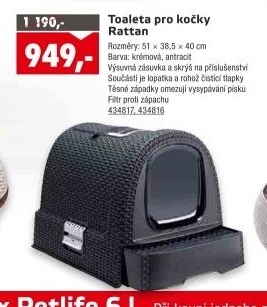 Toaleta pro kočky Rattan Curver
