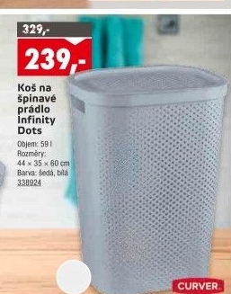 Plastový koš na prádlo INFINITY Curver