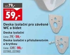 Izolační deska pro závěsné WC