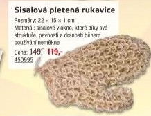 Sisálová rukavice