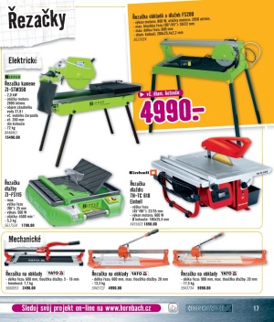 akční leták Hornbach 3.10.2016-31.1.2017