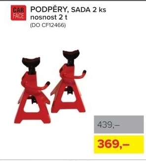 Sada 2 ks podpěr, nosnost 2 t