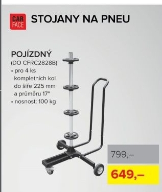 Stojan na pneu CarFace, pojízdný