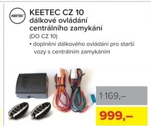 Dálkové ovládání centrální zamykání KEETEC CZ 10