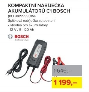 Kompaktní nabíječka akumulátorů C1 BOSCH