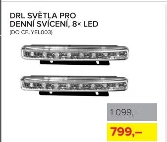 Světla pro denní svícení CarFace, 8x LED