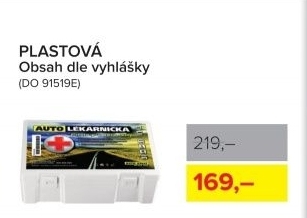 Autolékárnička, plastová