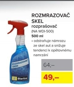 Rozmrazovač skel Starline, rozprašovač 500 ml