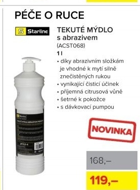 Tekuté mýdlo s abrazivem Starline