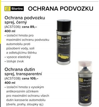Ochrana podvozku Starline, sprej 400 ml
